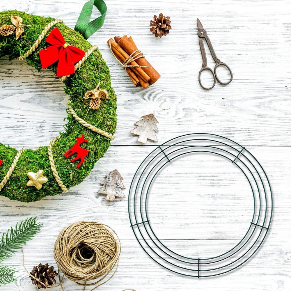 14” Round Metal Wire Wreath Ring Form for DIY Floral Wreaths Arts & Crafts NWT